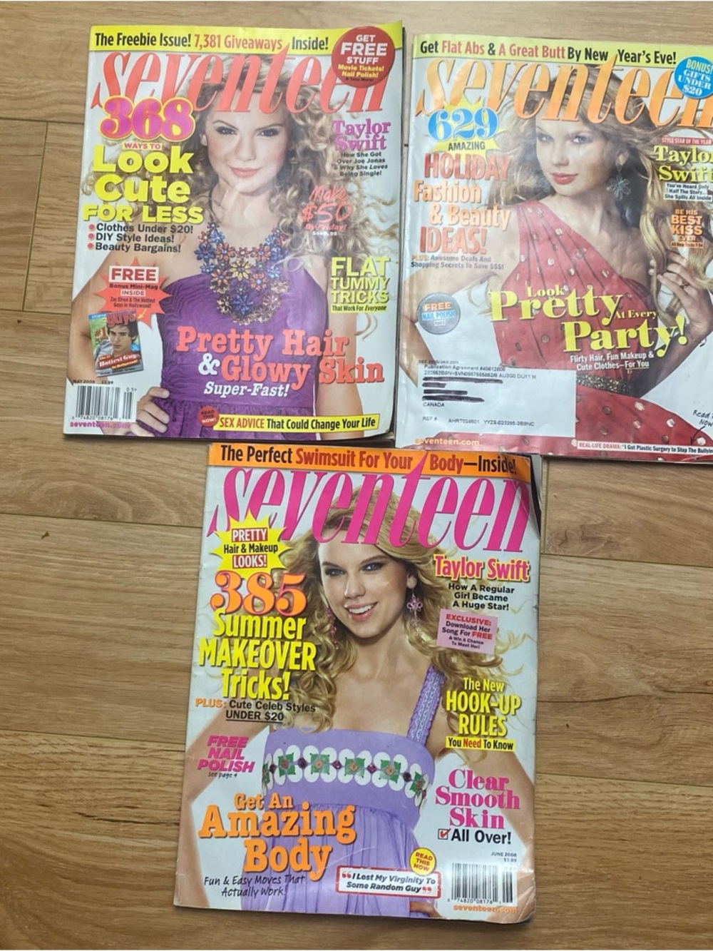 Seventeen Magazine Lot Featuring Taylor Swift Covers